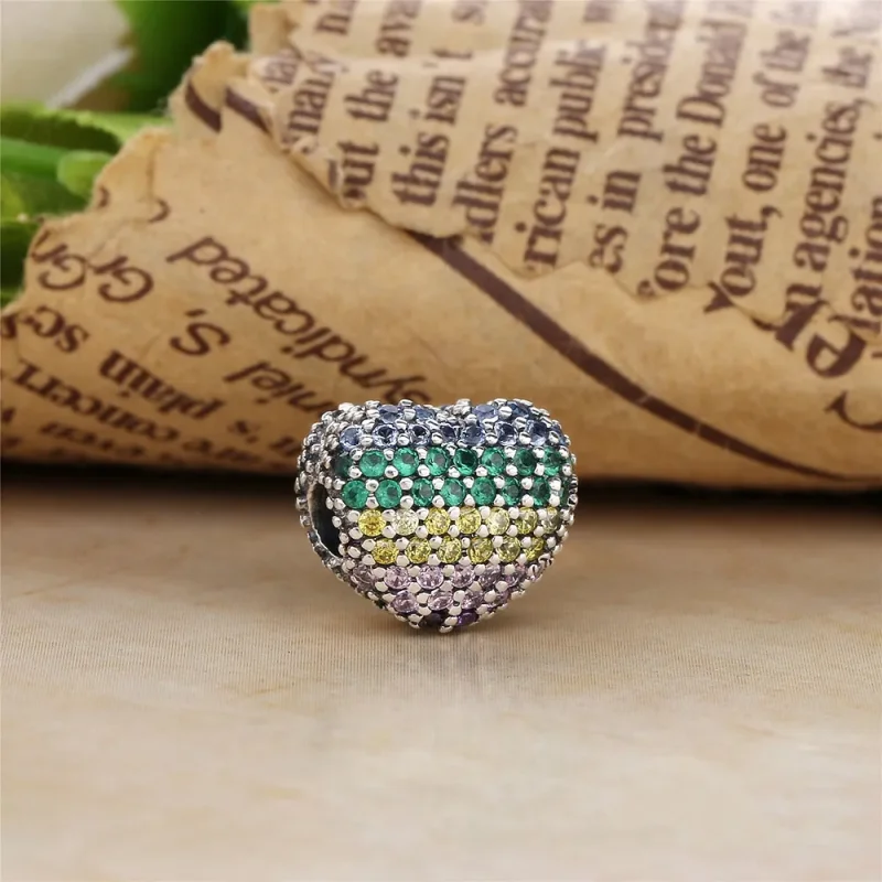 (immagine per) Charm PANDORA Apri il Mio Cuore in Pavè Arcobaleno - Visualizza 2