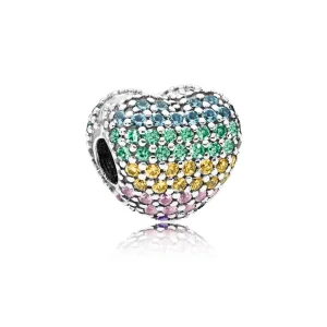 (immagine per) Charm PANDORA Apri il Mio Cuore in Pavè Arcobaleno