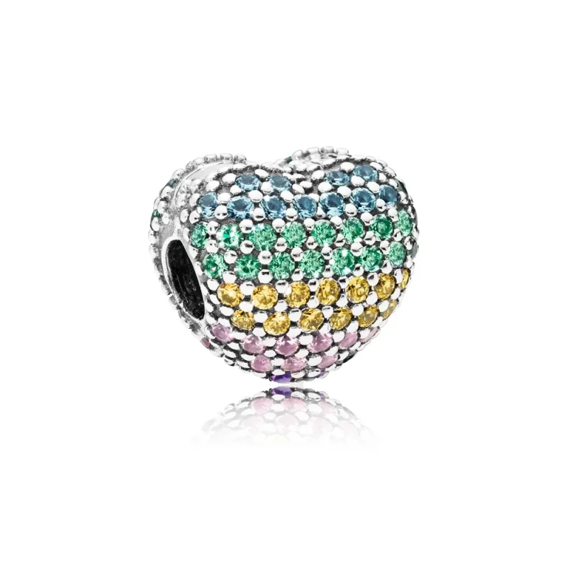 (immagine per) Charm PANDORA Apri il Mio Cuore in Pavè Arcobaleno