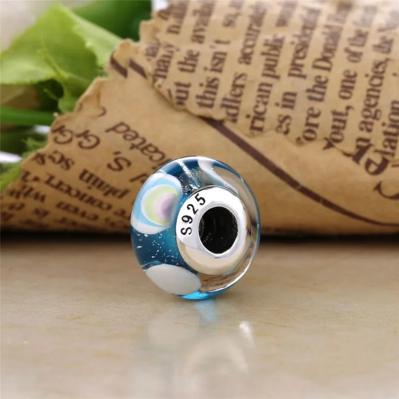 (immagine per) Charm PANDORA in Vetro di Murano Arcobaleno Iridescente - Visualizza 3