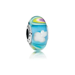 (immagine per) Charm PANDORA in Vetro di Murano Arcobaleno Iridescente