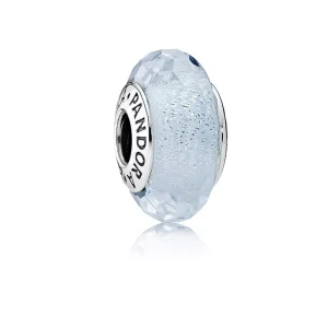 (immagine per) Charm PANDORA in Vetro di Murano color menta effetto ghiaccio scintillant