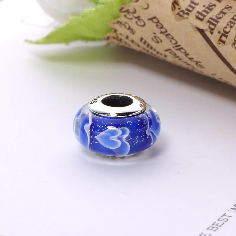 (immagine per) Charm PANDORA in Vetro di Murano Marrone Fiore - Visualizza 3