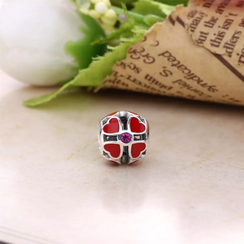 (immagine per) Charm PANDORA Trifoglio rosso - Visualizza 2