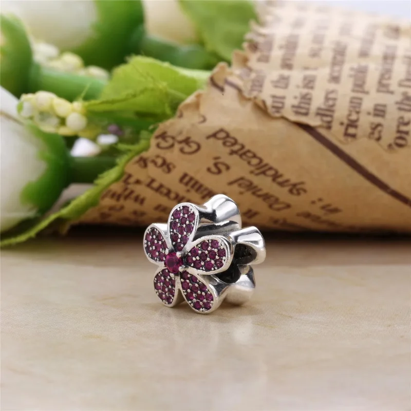 (immagine per) Charm PANDORA Viola abbagliante Daisy - Visualizza 3