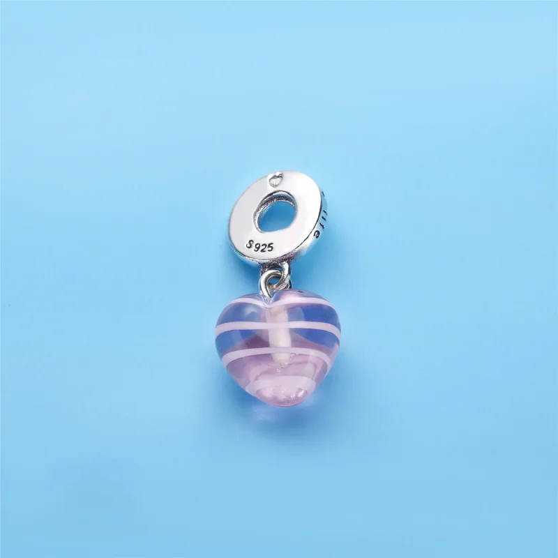 (immagine per) Charm Pendente PANDORA Cuore Nastro Rosa - Visualizza 2