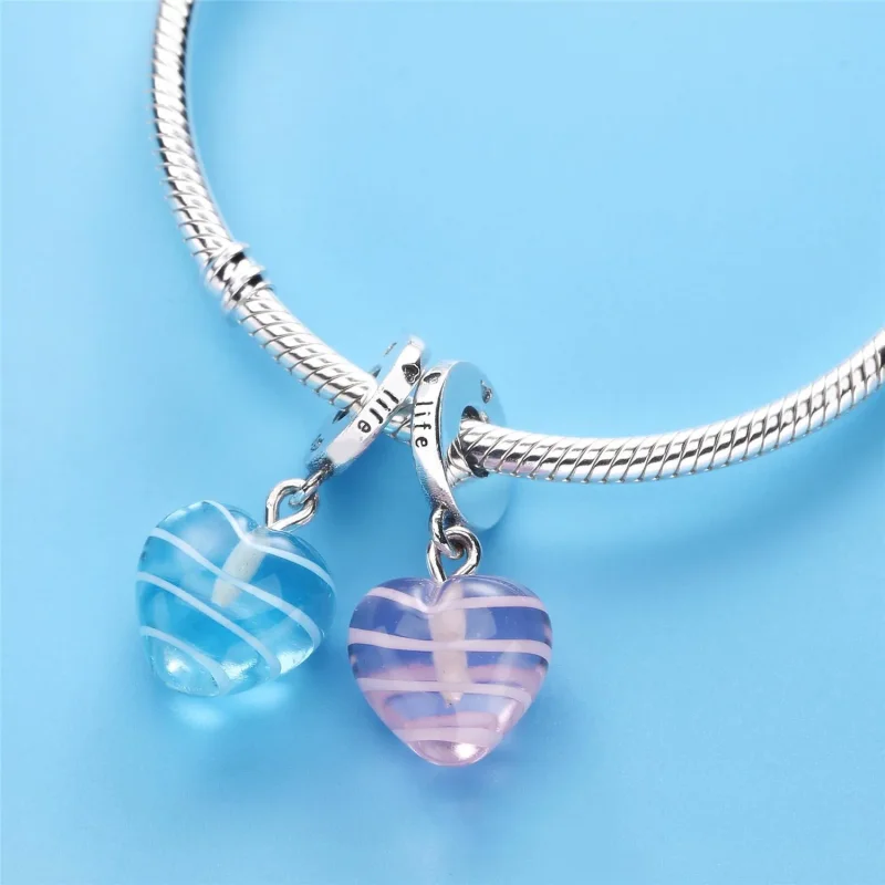 (immagine per) Charm Pendente PANDORA Cuore Nastro Rosa - Visualizza 3