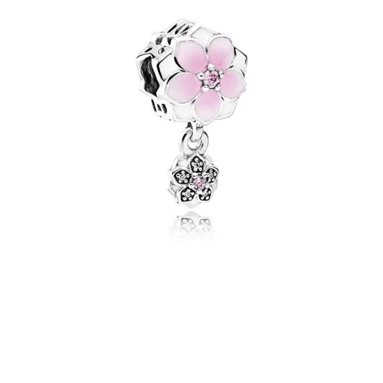 (immagine per) Charm pendente PANDORA Fioritura della Magnolia Cerise pallido 792077PCZ