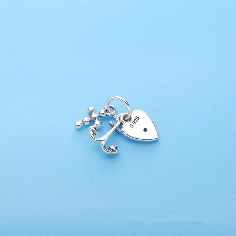 (immagine per) Charm pendenti PANDORA, charm con pendente fede speranza carita, 791120CZS - Visualizza 3