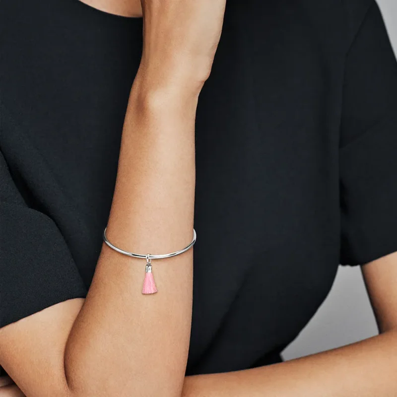 (immagine per) Charm pendenti PANDORA, charm pendente nappa rosa, 797212CBP - Visualizza 3