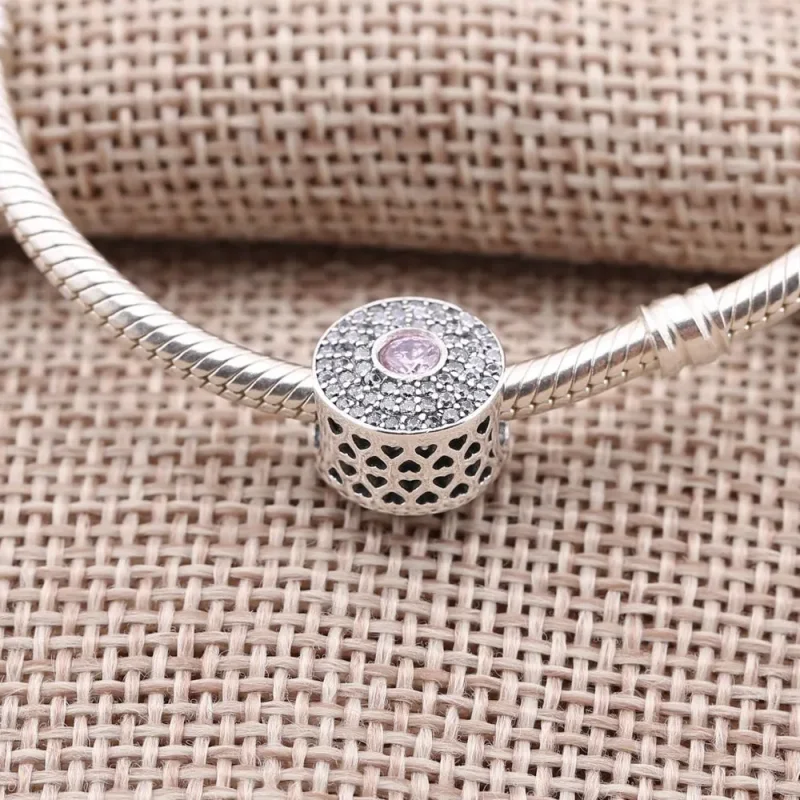 (immagine per) Charm Punto Luce Rosa Antico - 791763NBP - Charm | PANDORA - Visualizza 2