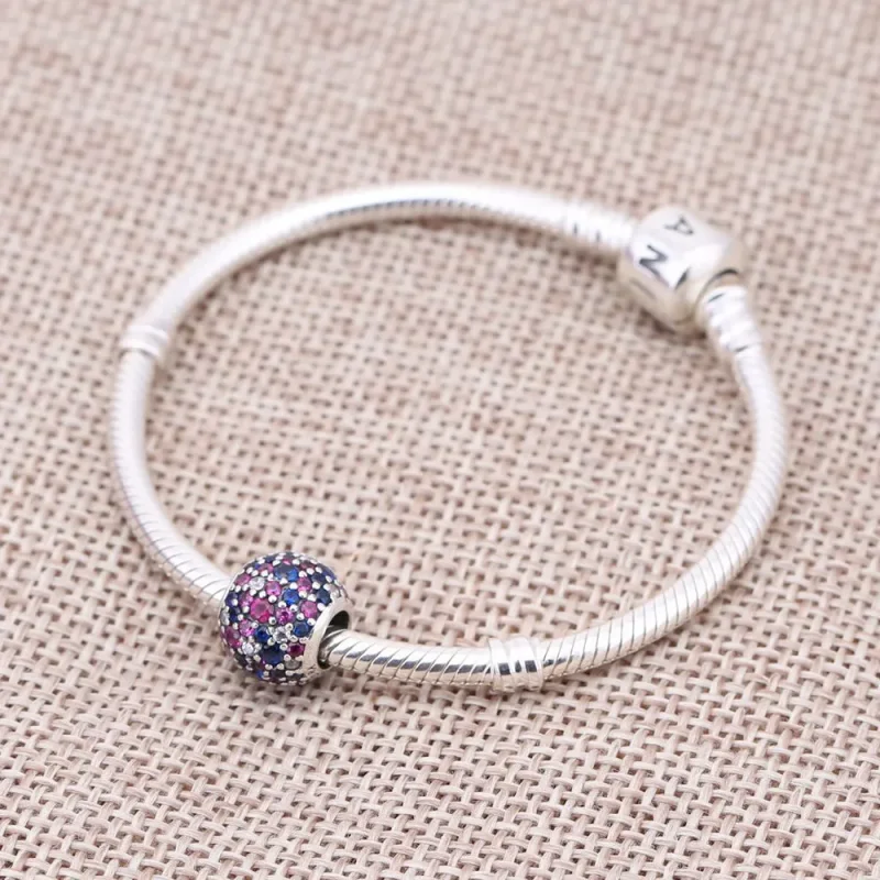 (immagine per) Charm Sfera in Pavé Mosaico Rosa - Pandora IT - Visualizza 2