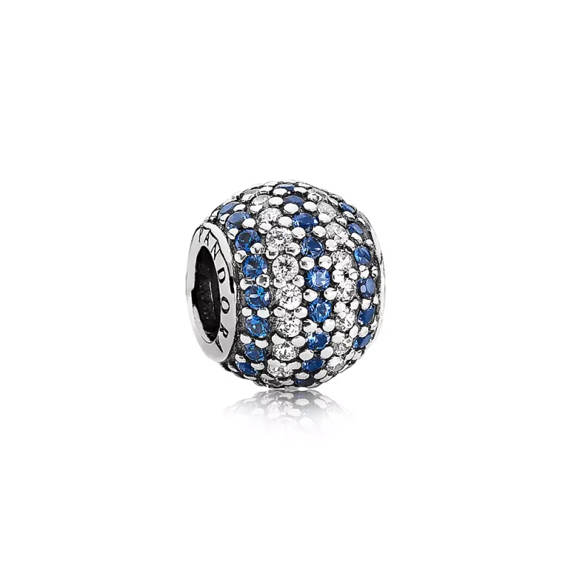 (immagine per) Charm Sfera in Pavè Righe Blu - 791172NCB - Charm | PANDORA