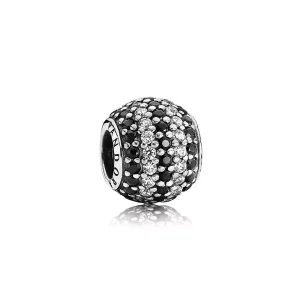 Charm Sfera in Pavè Righe Nere - 791172NCK - Charm | PANDORA (immagine per) Charm Sfera in Pavè Righe Nere - 791172NCK - Charm | PANDORA