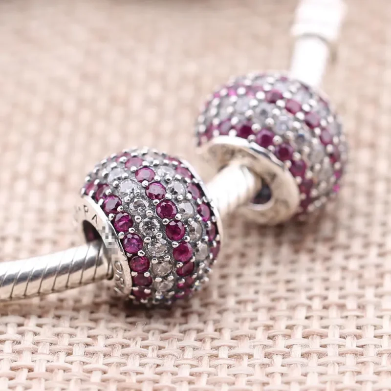 (immagine per) Charm Sfera in Pavè Righe Rosse - 791172CZR - Charm | PANDORA - Visualizza 2