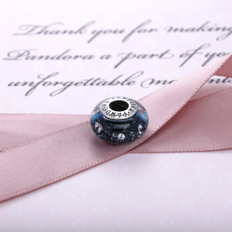 (immagine per) Charm Vetro di Murano Bolle Frizzanti Blu iridescente - 791627CZ - PANDORA - Visualizza 2