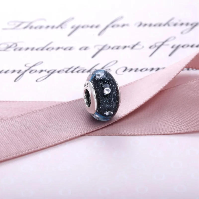 (immagine per) Charm Vetro di Murano Bolle Frizzanti Blu iridescente - 791627CZ - PANDORA - Visualizza 3