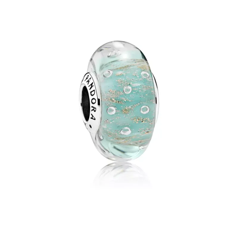 (immagine per) Charm Vetro di Murano Color Menta Scintillante - Pandora IT