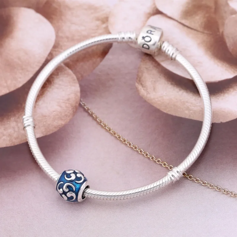 (immagine per) Charm Vortice Turchese - 790491EN08 - Charm | PANDORA - Visualizza 2