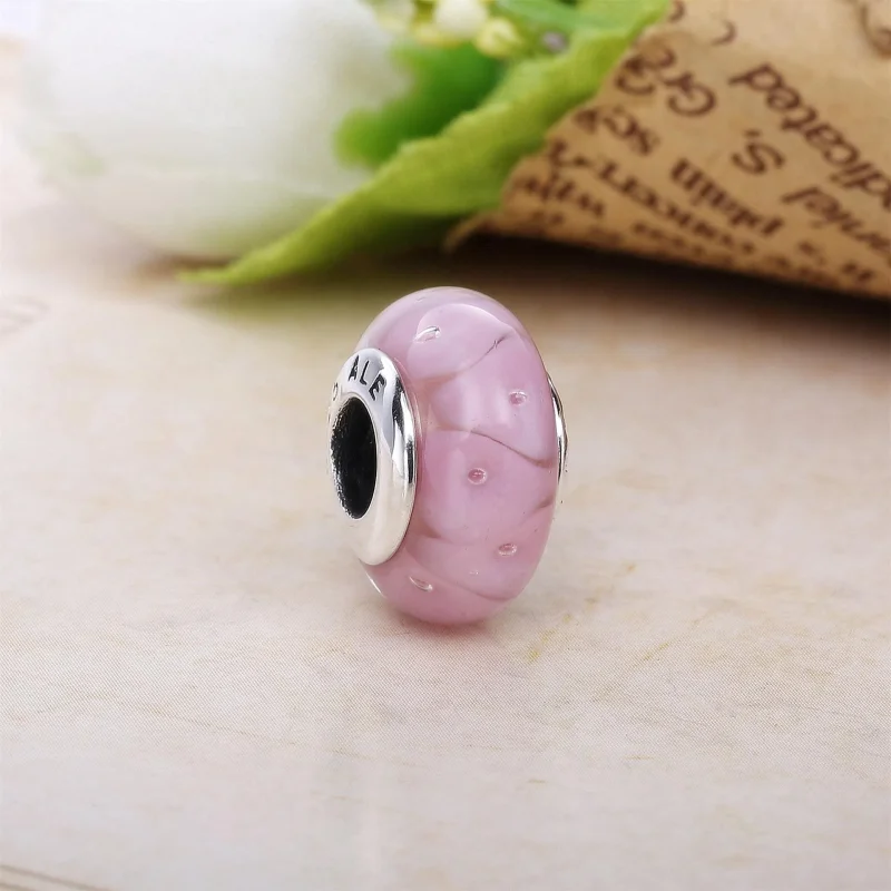 (immagine per) Charm in Vetro di Murano Zig-Zag Rosa - Pandora IT - Visualizza 2