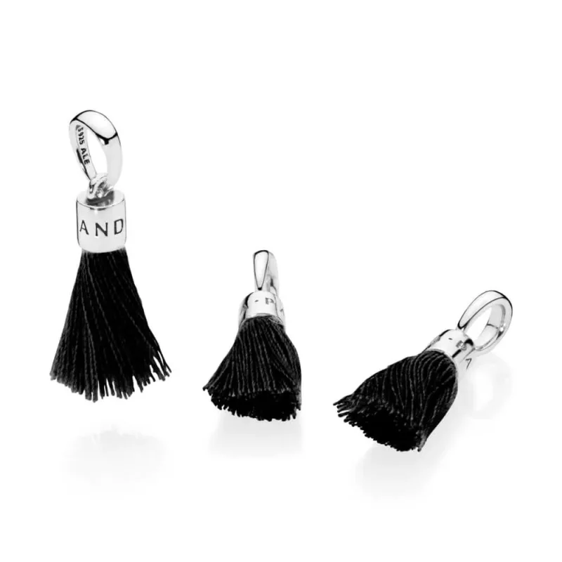(immagine per) Charm pendenti PANDORA, charm pendente nappa nera, 797212CBK - Visualizza 2