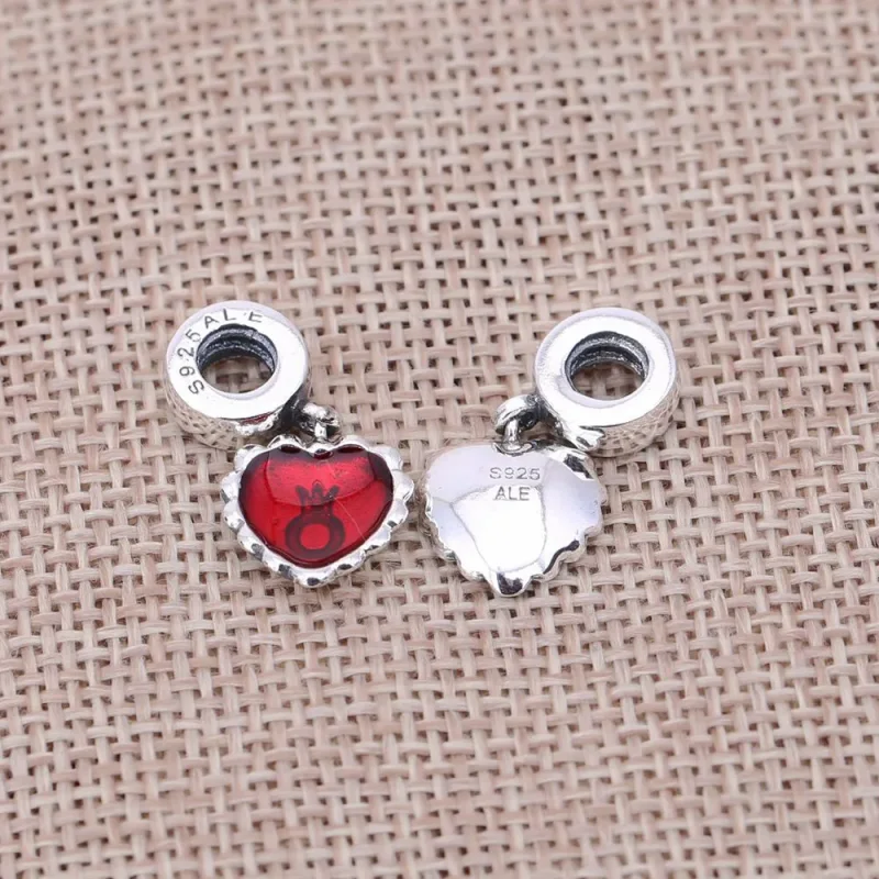 (immagine per) Charm con Pendente Cuore Rosso - 790471EN07 - Charm | PANDORA - Visualizza 2