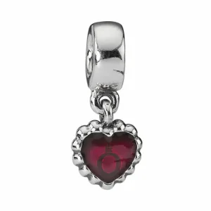 (immagine per) Charm con Pendente Cuore Rosso - 790471EN07 - Charm | PANDORA