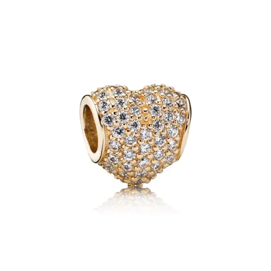 (immagine per) Charm in oro PANDORA Cuore Pavé