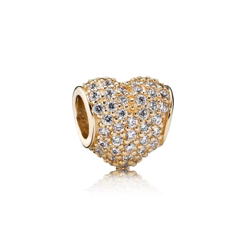 (immagine per) Charm in oro PANDORA Cuore Pavé