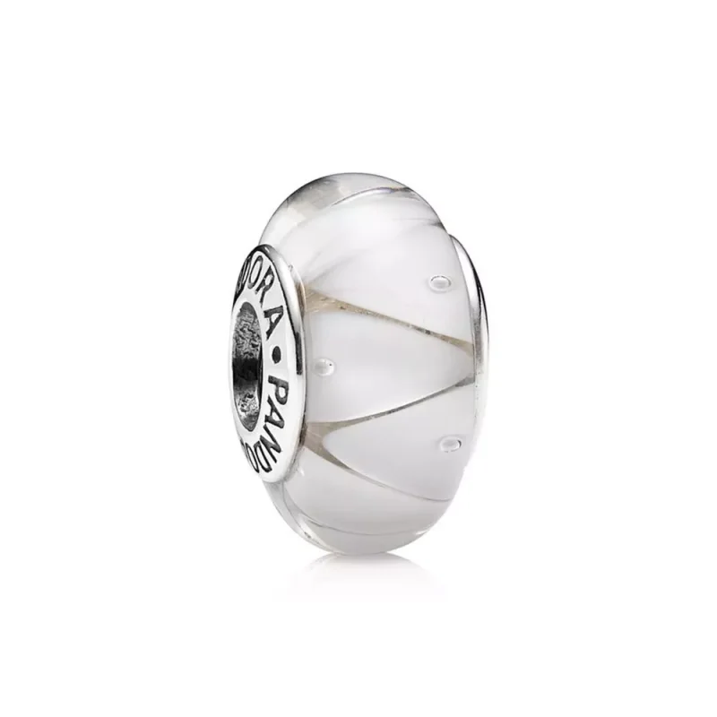 (immagine per) Charm in Vetro di Murano Zig-Zag Bianco - 790921 - Charm | PANDORA