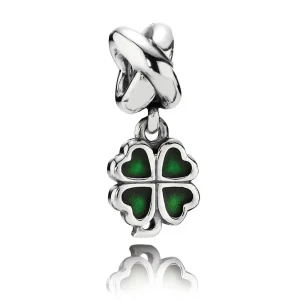 (immagine per) Charm con Pendente Quadrifoglio Verde - Pandora IT