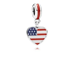Charm pendente Bandiera USA - 791548ENMX - Charm | PANDORA (immagine per) Charm pendente Bandiera USA - 791548ENMX - Charm | PANDORA