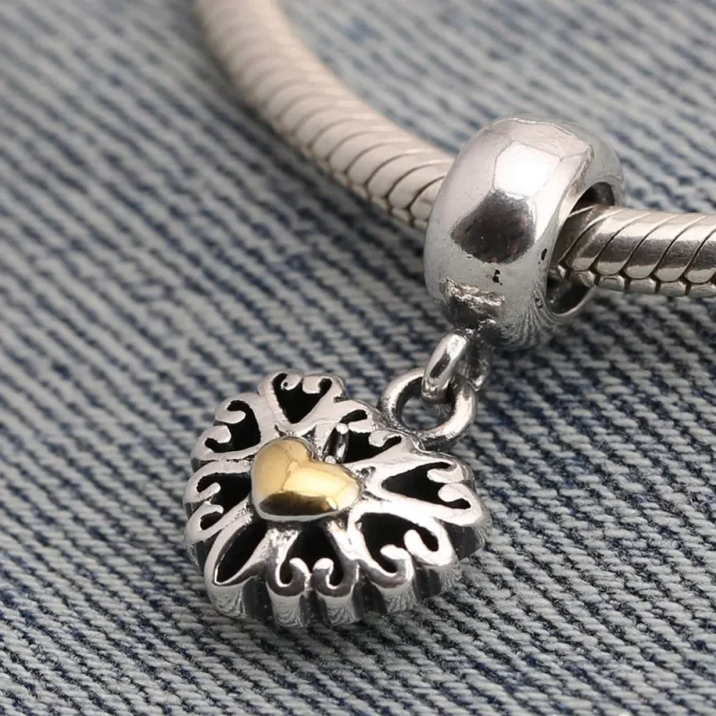 (immagine per) Charm con Pendente Cuore Vintage - 791274 - Charm | PANDORA - Visualizza 2