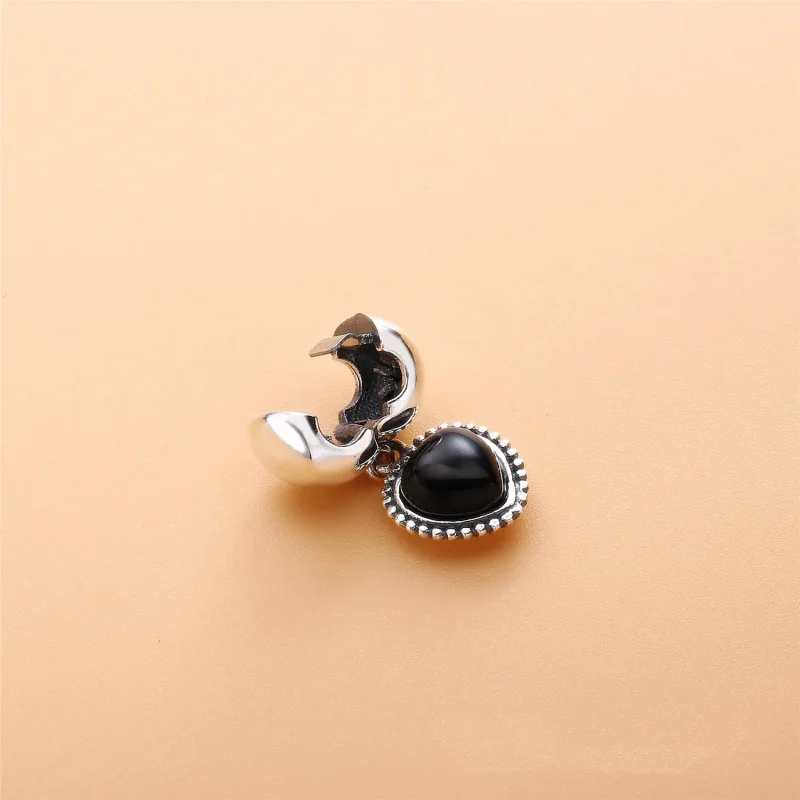 (immagine per) Clip Cuore Nero - 791046ON - Charm | PANDORA - Visualizza 3
