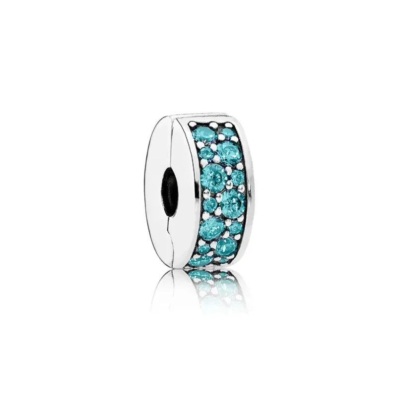 (immagine per) Clip Eleganza luccicante color turchese - Pandora IT