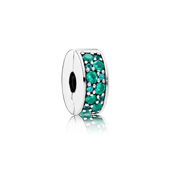 (immagine per) Clip Eleganza Luccicante Mosaico Color Turchese - Pandora IT