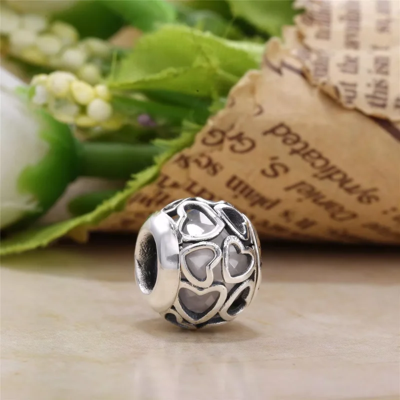 (immagine per) Charm Apri il tuo Cuore Bianco Opalescente - Pandora IT | PANDORA - Visualizza 2