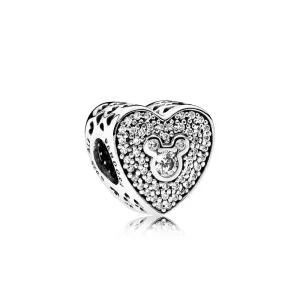 (immagine per) Disney, Charm PANDORA Cuore Scintillante di Mickey Mouse e Minnie