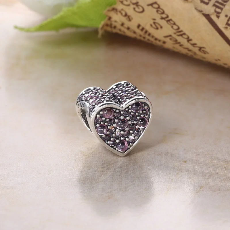 (immagine per) Charm Cuore Scintillante Rosa - Pandora IT - Visualizza 3