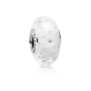 (immagine per) Charm in Vetro di Murano Bolle Frizzanti Bianche - Pandora IT | 
