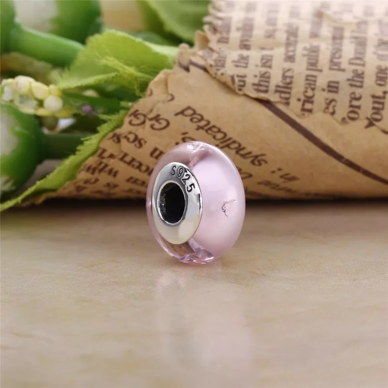 (immagine per) Charm Vetro di Murano Cuore Rosa - Pandora IT - Visualizza 3