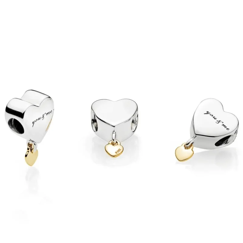 (immagine per) Charm Pendente PANDORA Due Cuori - Visualizza 2