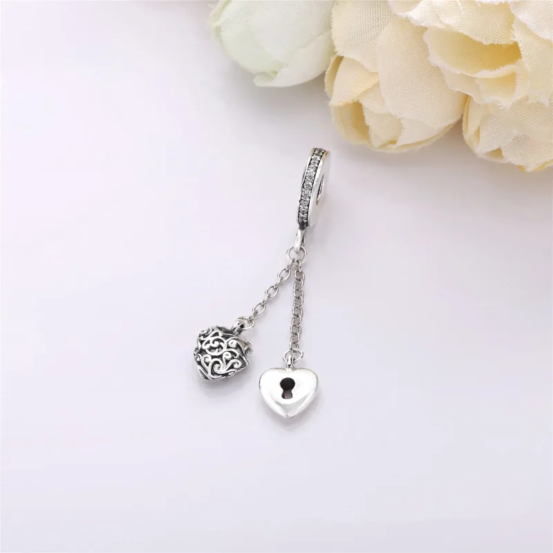 (immagine per) Charm Pendente PANDORA Cuore & Lucchetto - Visualizza 2