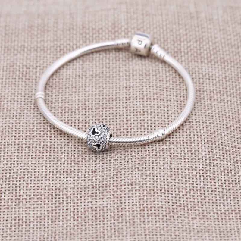 (immagine per) Disney, abstract silver PANDORA charm in Pavè, 791442CZ - Visualizza 2