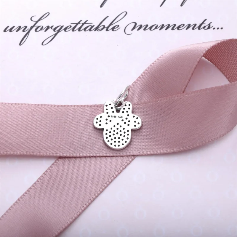 (immagine per) Charm pendenti PANDORA, disney, minnie pave silver dangle with clear and red cub - Visualizza 3