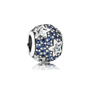 (immagine per) Sfera in Pavé Blu Segui le Stelle - 791382CZ - Charm | PANDORA