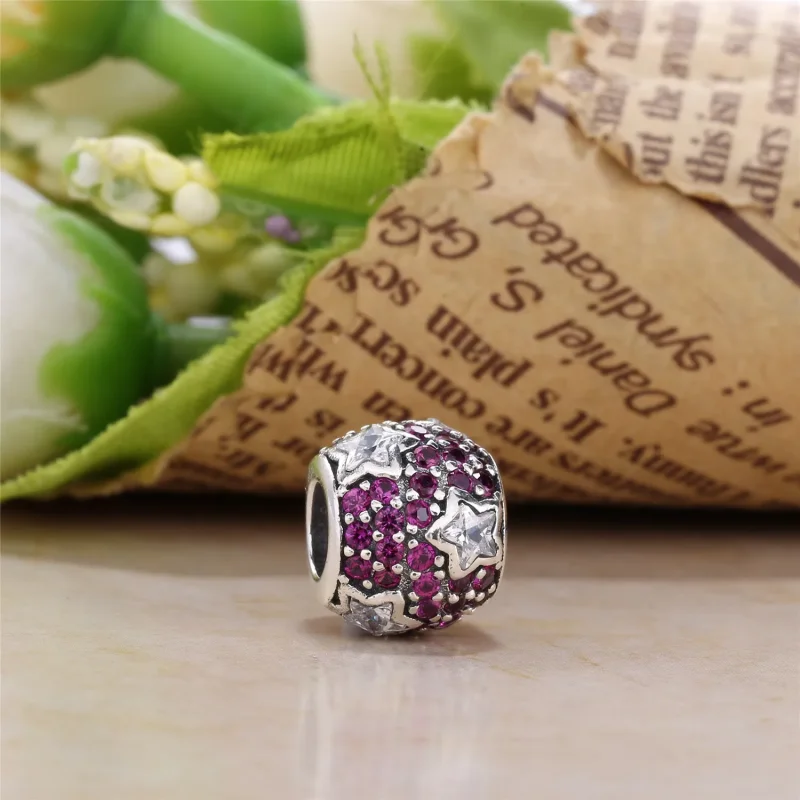 (immagine per) Sfera in Pavé Rosa Segui le Stelle - 791382PCZ - Charm | PANDORA - Visualizza 2