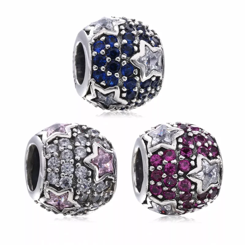 (immagine per) Sfera in Pavé Rosa Segui le Stelle - 791382PCZ - Charm | PANDORA - Visualizza 4