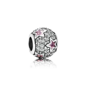 (immagine per) Sfera in Pavé Rosa Segui le Stelle - 791382PCZ - Charm | PANDORA