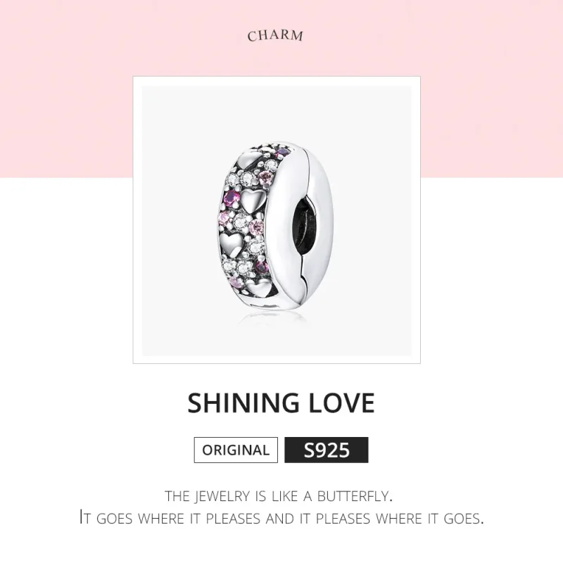 (immagine per) Charm Clip tipo Pandora Amore splendente - SCC1745 - Visualizza 6